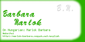 barbara marlok business card